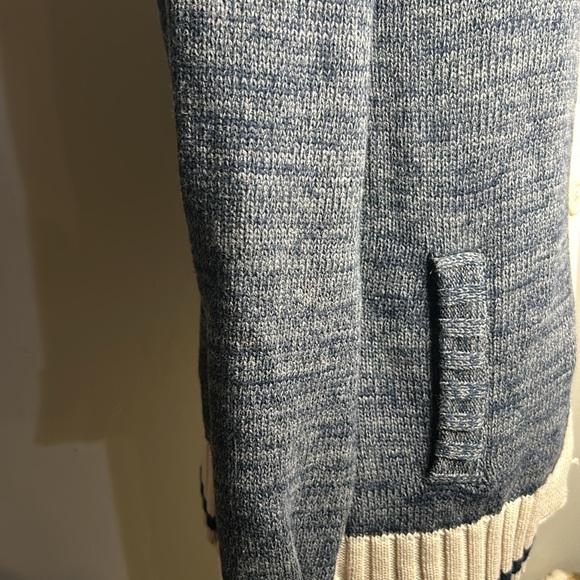 Renu Heathered Navy West Virginia Her Button-Up Work Sock Cardigan Sweater NWT S - Picture 7 of 16